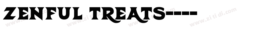 Zenful Treats字体转换